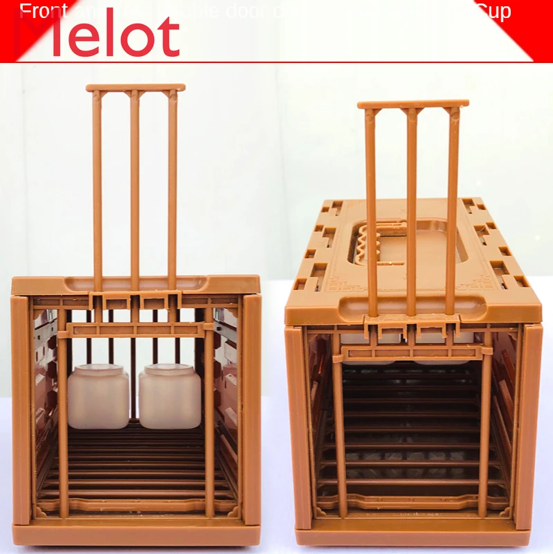 High-End Luxury Portable Plastic Bird Cage up the Mountain Tender Ribs Cage Plastic Pigeon Transport Cage out Portable Bird Cage