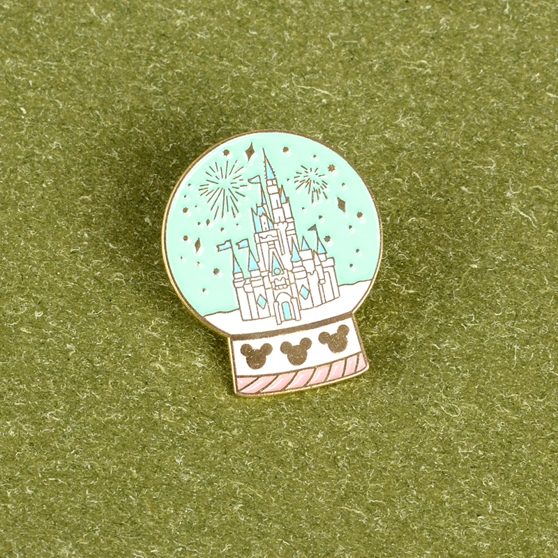 Dream Castle Crystal Ball enamel pin Fairy tale Fireworks badge brooch Lapel Clothes backpack bag pin Cartoon jewelry Girl gift view 5