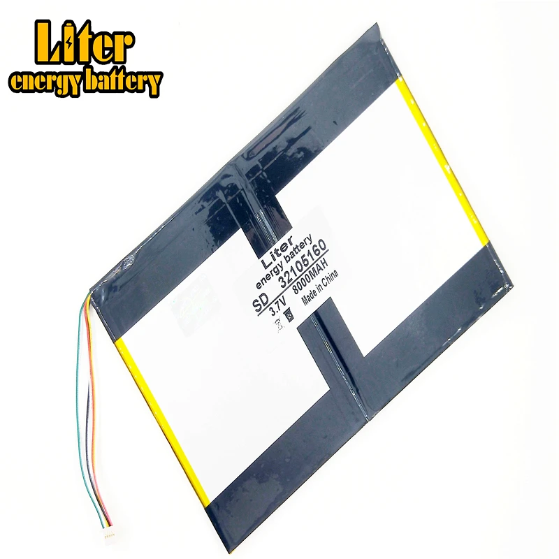 5 thread The tablet battery 3.7V 8000mAH 32105160 Polymer lithium ion / Li-ion battery for tablet pc battery