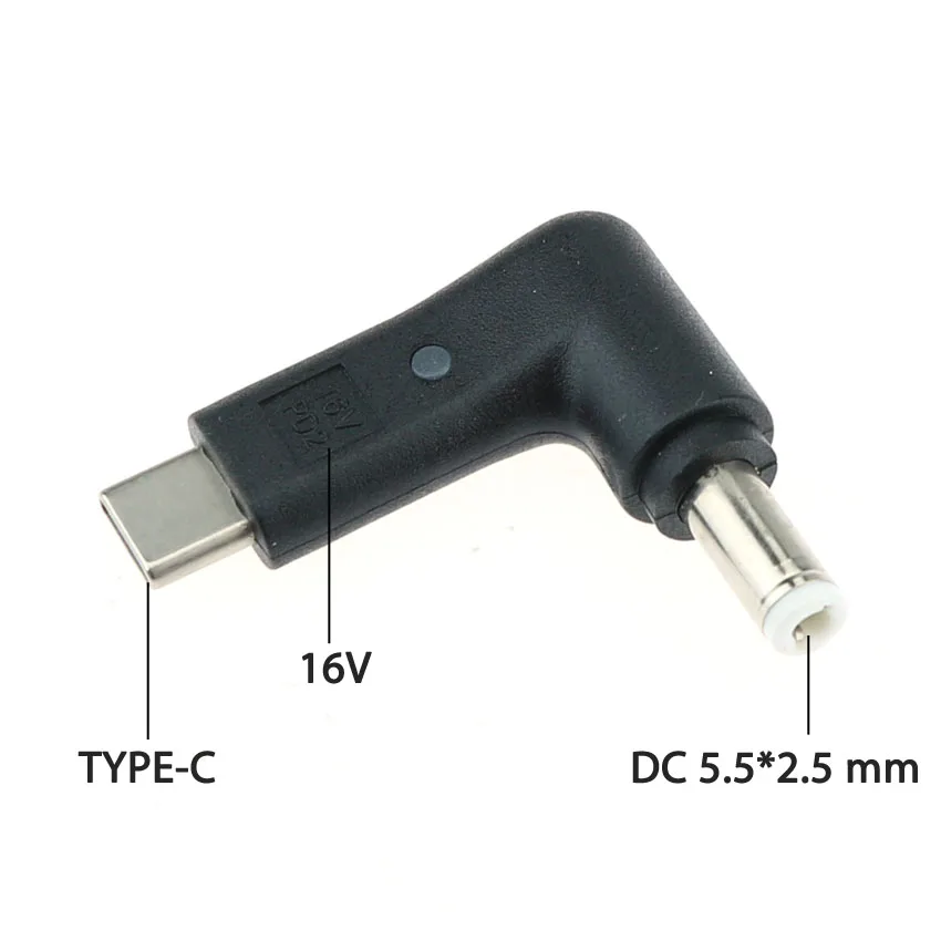 Cltgxdd DC Adapter Cắm Cổng USB Loại C Sang DC 5.5*2.5Mm PD Bộ Chuyển Đổi Có Đèn LED Cho lenovo Asus Laptop Toshiba Notebook