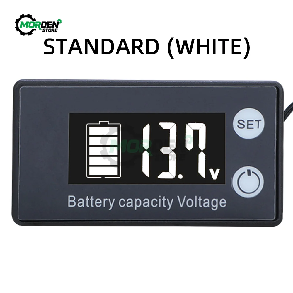 Battery Capacity Tester Level Indicator DC 7-70V Voltage Meter Li-ion Lead-acid LiFePO4 Voltmeter For Car Motorcycle Accessories