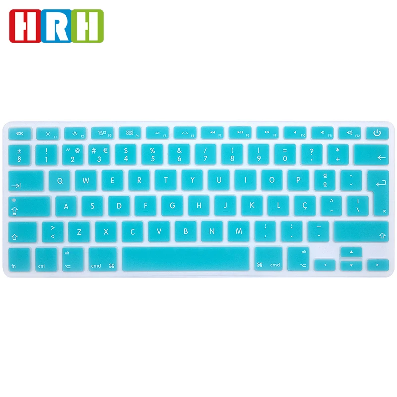 HRH Wholesale 100PCS Portuguese Silicone Keyboard Cover Skin Keyboard Protective Film for Mac Book Air 13.3 Keyboard Protector