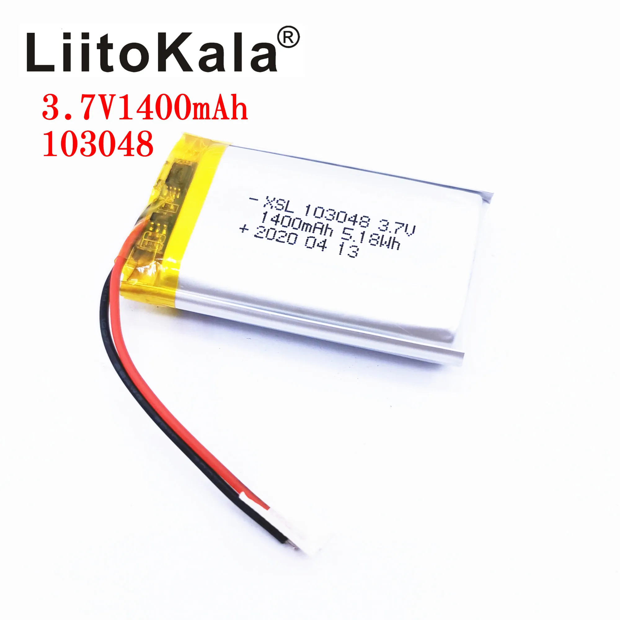 XSL 3.7V 103048 1400mAh Rechargeable Lithium Li-polymer Battery Replacement Battery DIY Battery For MP3 MP4 DVD Speaker Camera