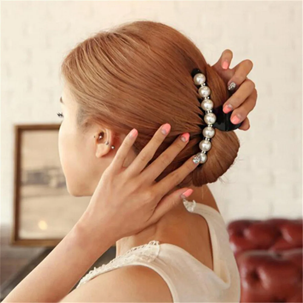 Fashion Pearl Hair Claws For Women Hairpins Banana Clips Hair Accessories Ornaments Headwear Hair Clip Girl hair styling tools