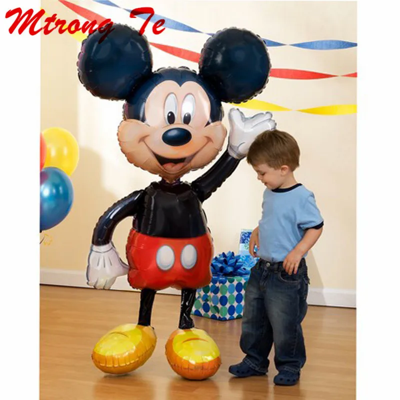 112cm Giant Mickey Minnie Head Balloons Cartoon Foil Birthday Party Balloon Kids Birthday Party Decorations Classic Toys Gift