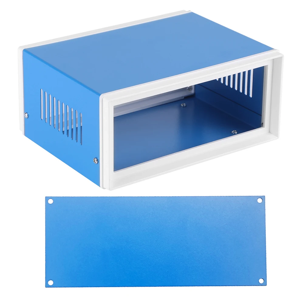 Blue Metal Enclosure Project Case  170 x 130 x 80mm/6.7