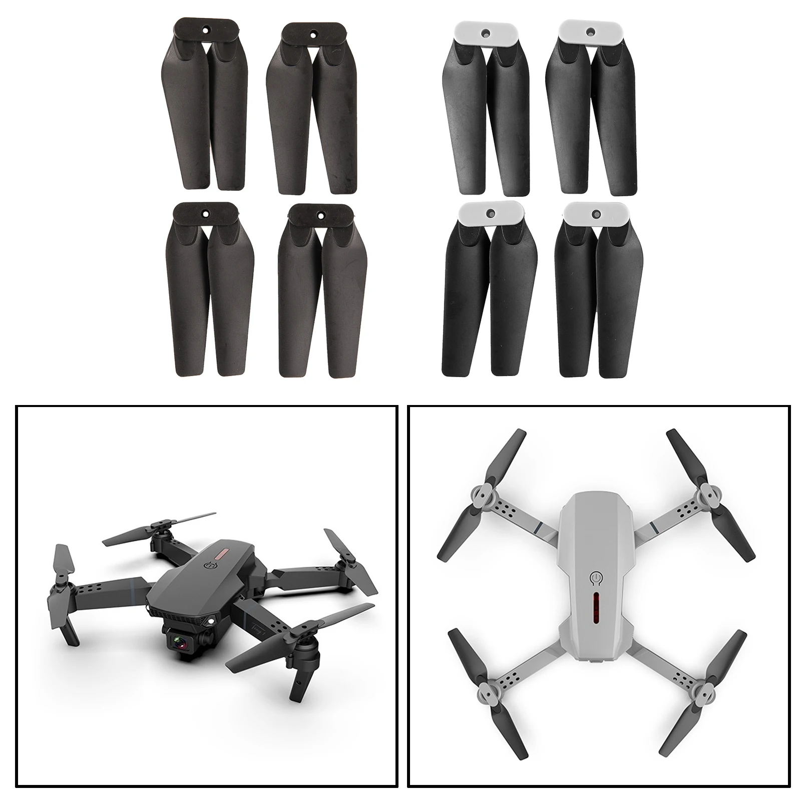 Lâminas Hélice Dobráveis para Drone, Acessório Quadcopter para Drones E88 Pro RC, 4 peças