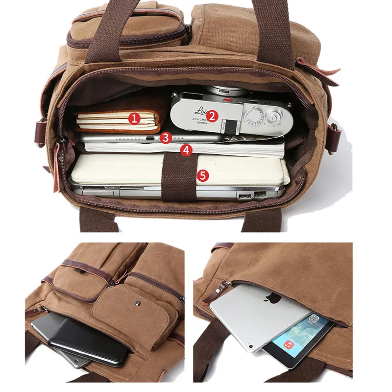 Nieuwe Mannen Canvas Handtassen Mode Waterdichte Travel Totes Mannelijke Grote Hoge Kwaliteit Schoudertas Mannen Crossbody Tas