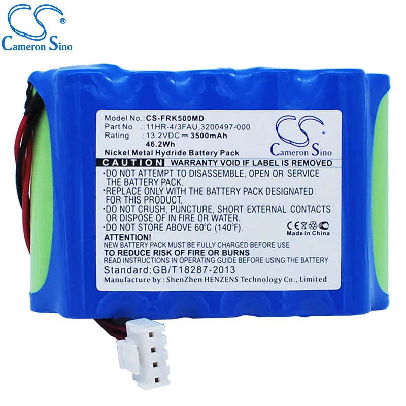 بطارية CameronSino لـ Fujikura FSM-50S 50R 60S 60R تناسب Fujikura 11HR-4/3FAU بطارية بديلة طبية 3500 مللي أمبير/46.20 وات في الساعة باللون الأزرق