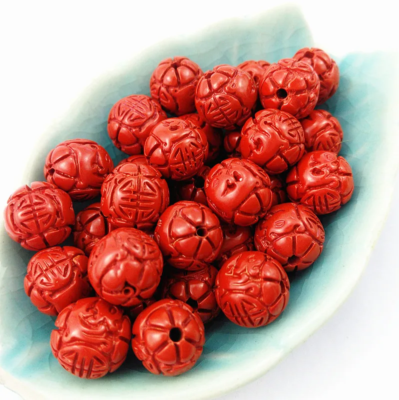 High Content Cinnabar DIY Loose Beads Partition Natural Hand String Accessories