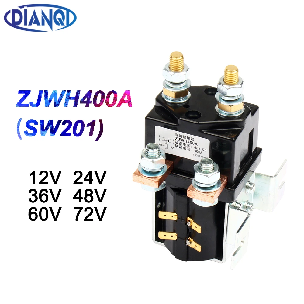 

SW201 NO+NC 12V 24V 36V 48V 60V 72V 400A DC Contactor ZJWH400A for forklift handling drawing wehicle car PUMP MOTOR