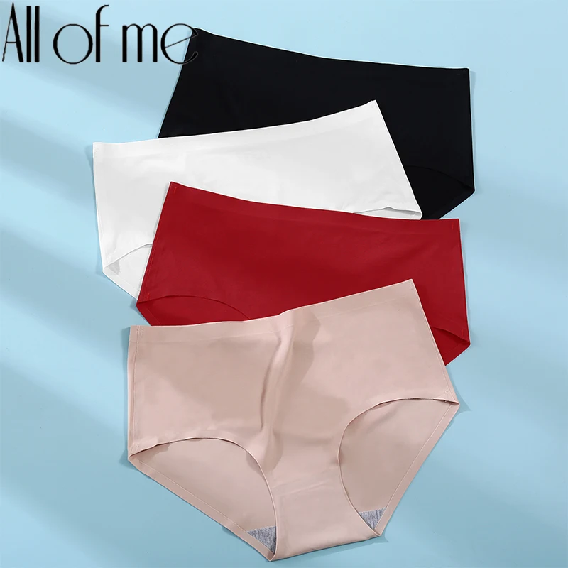 Sexy Women Panties Seamless Underwear Comfortable Briefs Female Girls Thongs Intimates Lingerie Ladies 1pcs Solid Color New