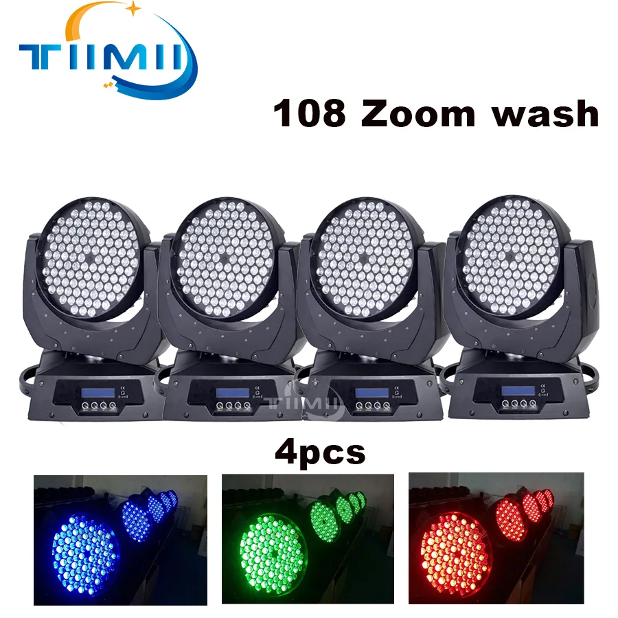 

4Pcs LED 108*3W Spot Beam Moving Head Light Lyre DMX512 Stage Light Stroboscope For Home Entertainment Professional Stage