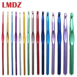 LMDZ 15 Sizes Aluminum Crochet Hooks Sewing Needles Knitting needles Crochet Hook Sweater Weaving Tools 2-10mm Knitting Needles