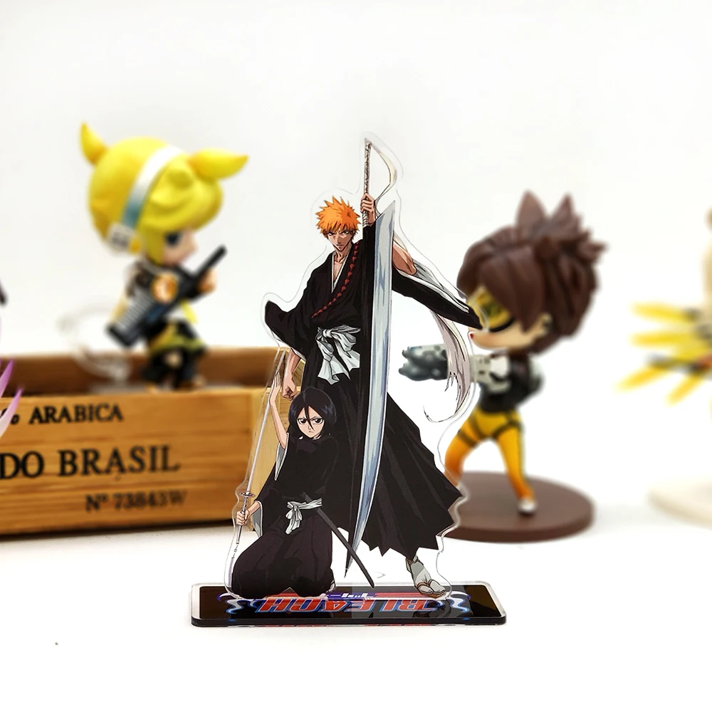 Bleach Kurosaki Ichigo Rukia Kuchiki acrylic stand figure model plate holder cake topper anime japanese manga