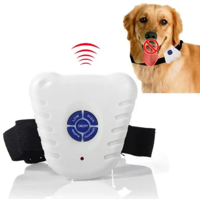 100Pcs/Lot Ultrasonic Anti Bark Stop Collar Barking Control Collar Pet Training Shock Collar Microwave SN2934