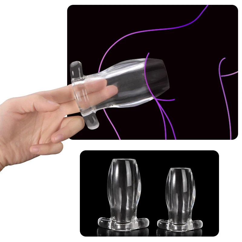 Anal Tunnel Plug Stretcher,Anus Ass Wide Open,Hollow in the Middle Analplug Buttplug Butplug,Silicone But Butt Plugs,Sex Toys