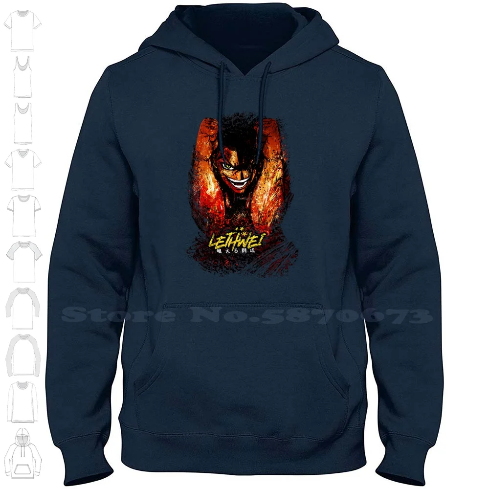 Saw Paing Lethwei Kengan Ashura 100% Cotton Hoodie T-Shirt Kengan Ashura Yoroizuka Saw Paing Martial Arts Anime Manga Lethwei