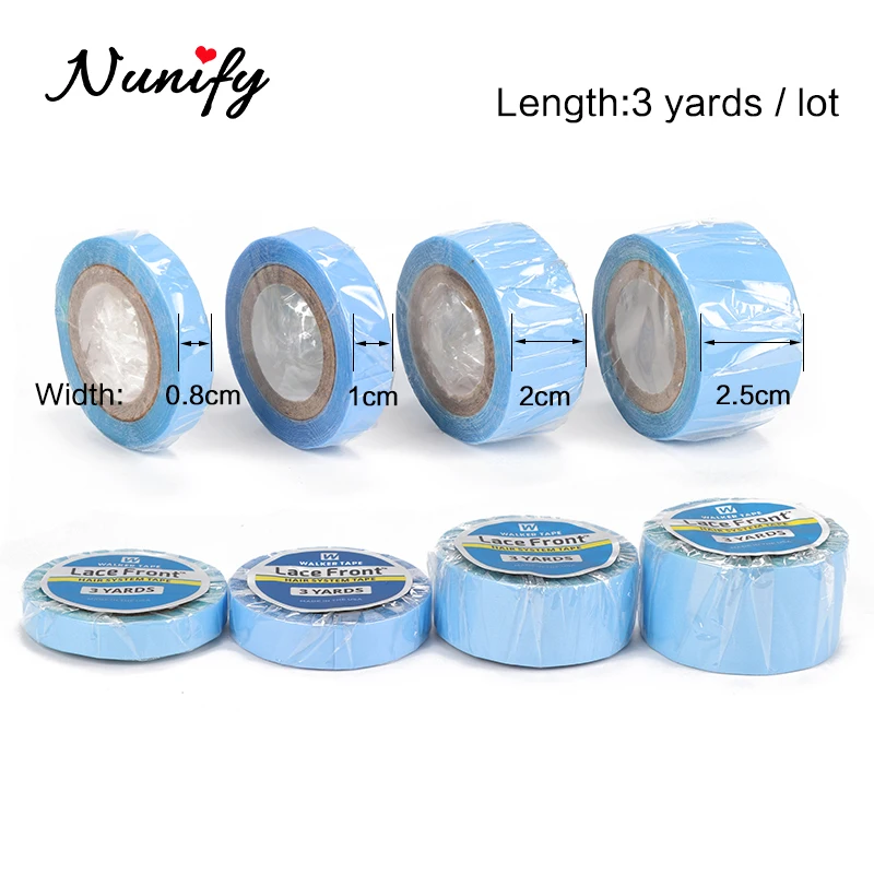 Ultra Hold Hair Extension Tapes para Lace Closure, Double Side, Fita Walker System, 0.8cm, 3 jardas