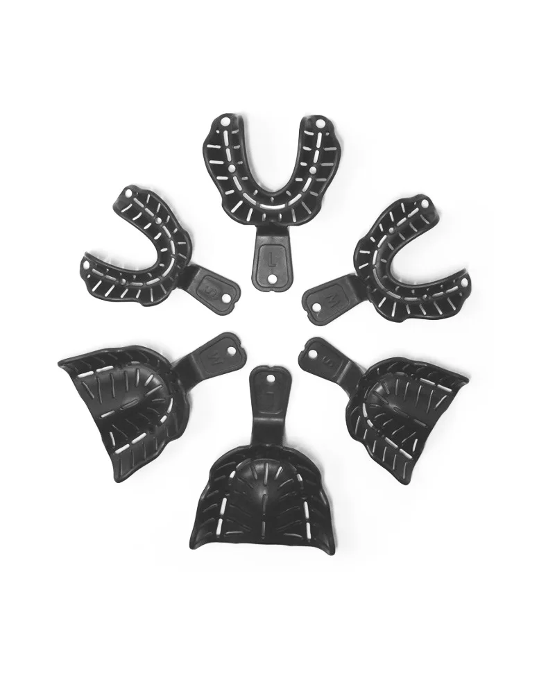 Dental Impression Trays Heat Moldable Impression Tray Complete Denture Sizes for Full Denture 12PCS