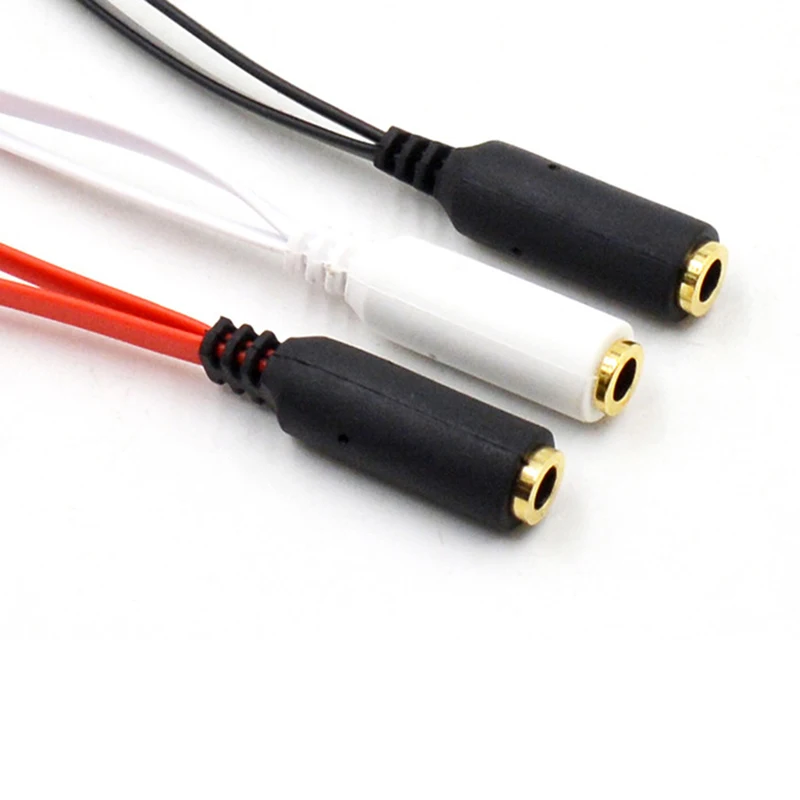 Nowy 3.5mm słuchawki Audio Y Splitter 1 kobieta do 2 męski zestaw słuchawkowy mikrofon mikrofon Aux Audio Spliter kabel przewód Adapter