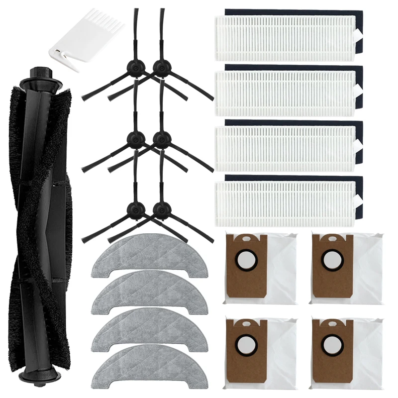 غطاء فرشاة الرئيسي فرشاة جانبية فلتر HEPA أكياس الغبار المماسح مجموعة ل Viomi S9/VXVX11 مكنسة كهربائية الملحقات استبدال