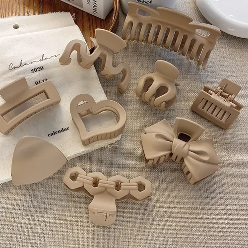 Imagen 2 del producto Pinzas acrílicas para el pelo para mujer y niña, horquillas elegantes, pasador, pinzas para el pelo de cangrejo, accesorios para el cabello, regalos, novedad de 2022