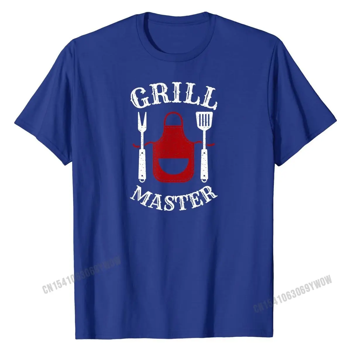 Vintage Grill Master BBQ Apron And Utencils Grilling T-Shirt T-Shirt Tops T Shirt Plain Cotton Men's T Shirt Fashionable