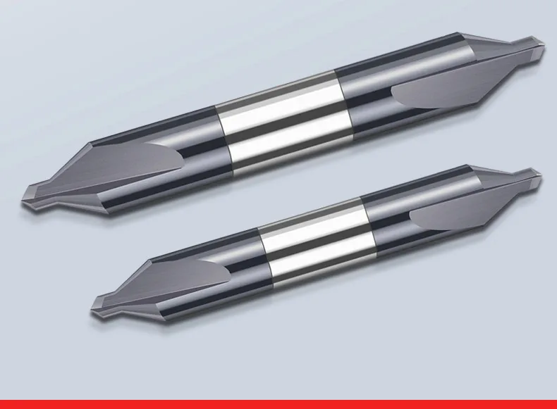 HRC58 ° Mittelbohrer aus Wolframstahl, 60-Grad-Hartmetall-Punktbohrer, 0,4 0,5, 1 2,0, 2,5 mm, 6 mm Doppelkopf-Metallbohrer, CNC-Werkzeuge – Detail 2