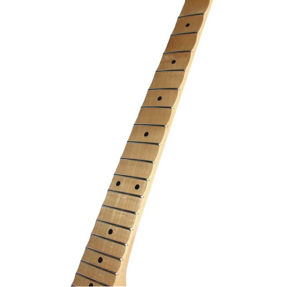 Disado 24 Frets Glossy Paint Maple Electric Guitar Neck Maple Scallop Fingerboard Inlay Dots Guita Accessories Parts