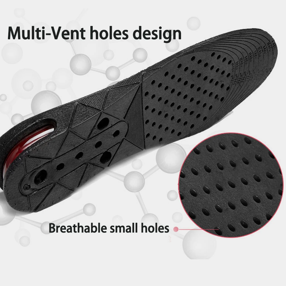 1.5-9cm Invisible Height Increase Insole Cushion Height Lift Adjustable Cut Shoe Heel Insert Taller Support Absorbant Foot Pad