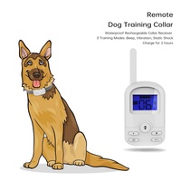 Dog Training Collar Pet Waterproof Rechargeable Shock Sound Vibration Anti-Bark 500m Remote Control for Multiple Size Dog