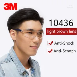 3M 10436 Safety Protective Goggles Streamlined Protective Glasses Mirror Reflective Scratch Resistant lenses