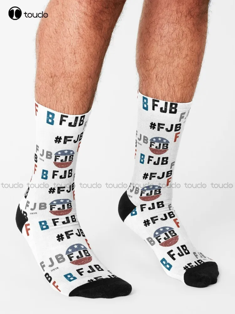 Fjb Pro America Distressed Flag Anti Biden Anti Democrats Socks Red Socks Personalized Custom Unisex Adult Teen Youth Socks