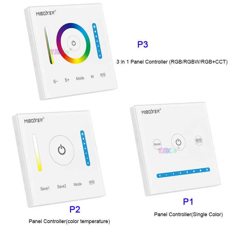 miboxer interruptor de dimmer embutido na parede 86 com painel de toque dc12v 24v cor unica ct rgb rgbw rgb mais cct tira led em 1 01