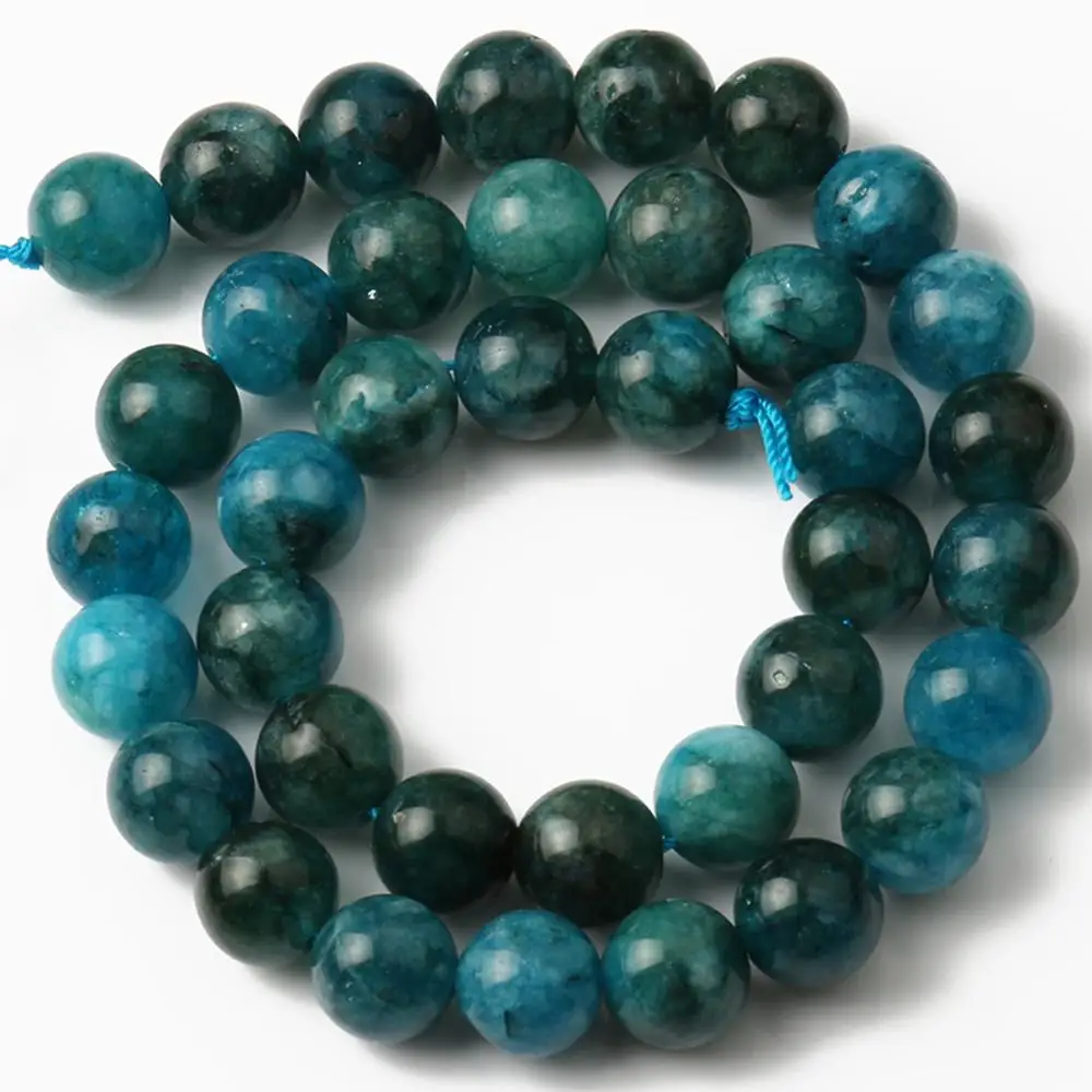 6/8/10mm Natural Blue Apatite Stone Beads Round Loose Spacer Beads For Diy Jewelry Making Women Bracelet Necklace 15