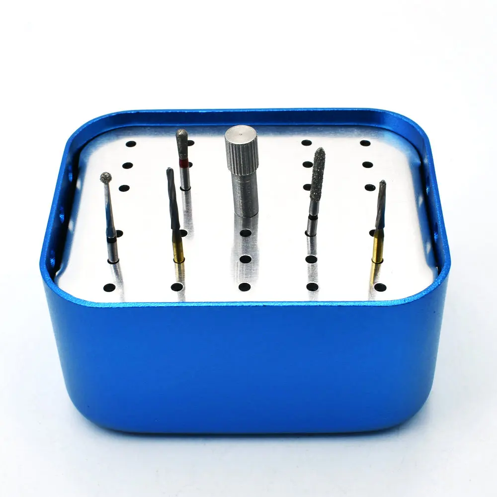 Dental Disinfection Endo Files Holder Box Autoclave Sterilizer Case Burs For Oral Care Tools Random Color 30 Hole