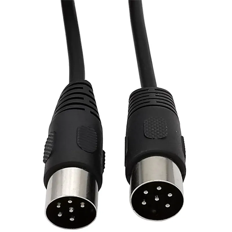 DIN 6 PIN Male Plug Cable 6pin DIN Male to Male AV Adapter Audio Socket for Digital Audio Devices, Black 0.5m 1m 1.5m 3m