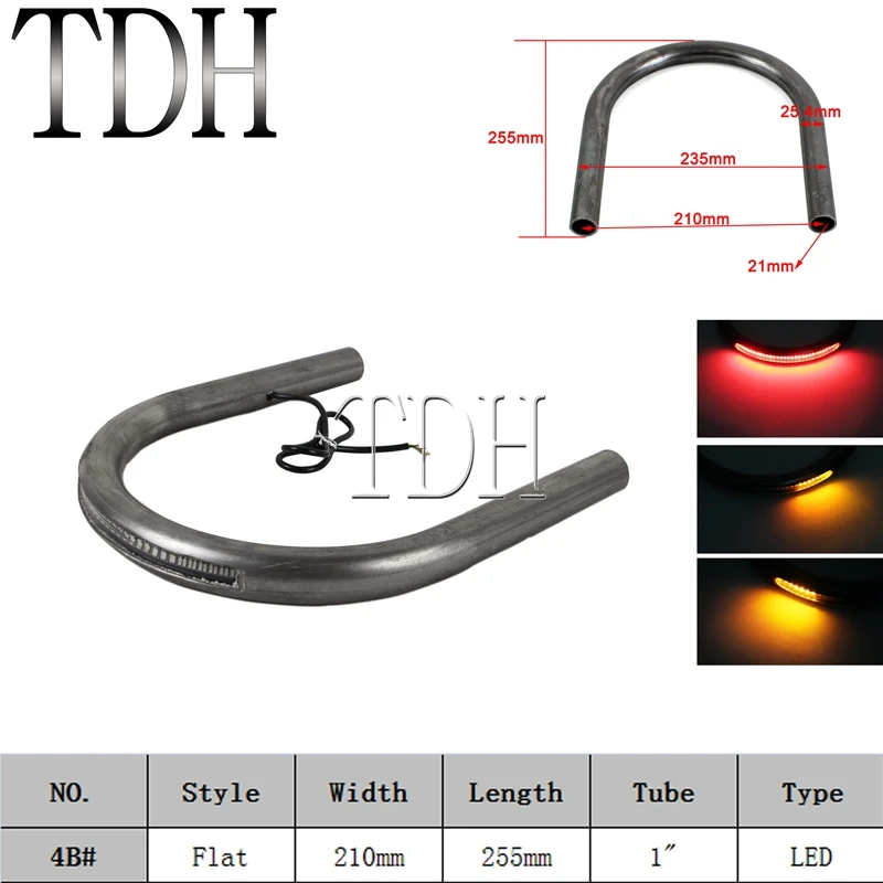 Cafe Racer Motorcycle Rear Seat Frame Hoop Loop W/LED Brake Turn Signal Tail Light For Yamaha Honda CB CL CG GB GL Suzuki GS GSX