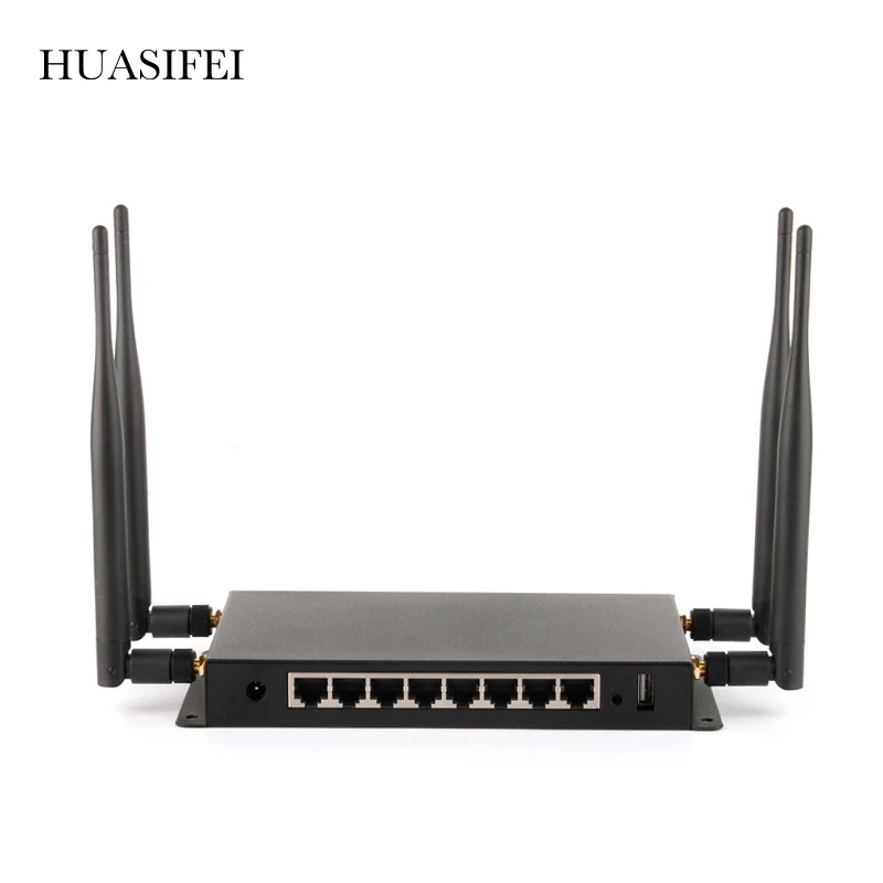 HUASIFEI  4G wireless router Dual Band Gigabit Wireless 8network ports with 1 SIM card slot POE power supply  For Home Office