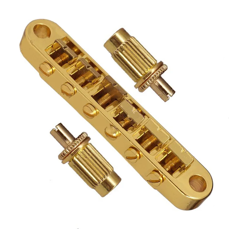 Ein Satz goldene 6-saitige Sattelbrücke für E-Gitarren-Zubehörteile, Musikinstrument – Detail 1