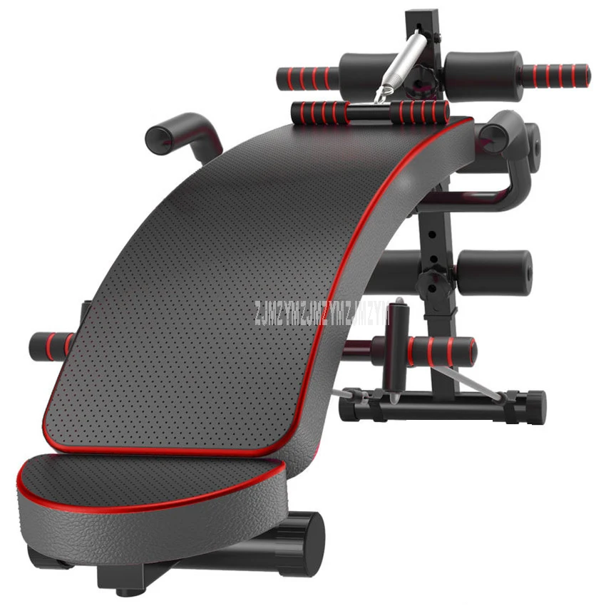 

Multifunction Sit-up Bench With Headrest Pulling Rope Exerciser Trainer Steel Frame Ab Abdominal Fitness Bench Indoor Equipment