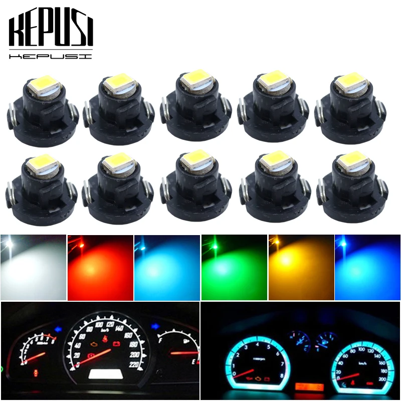 

10x T4.2 Neo Wedge LED Indicator Bulbs AC Climate Heater Controls Lamp LED for Toyota Tacoma Corolla Matrix Corolla Camry