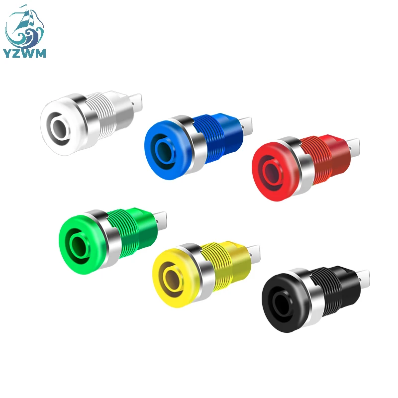 4mm Banana Socket Panel Safety Plug High Current Instrument Terminal Opening 12mm