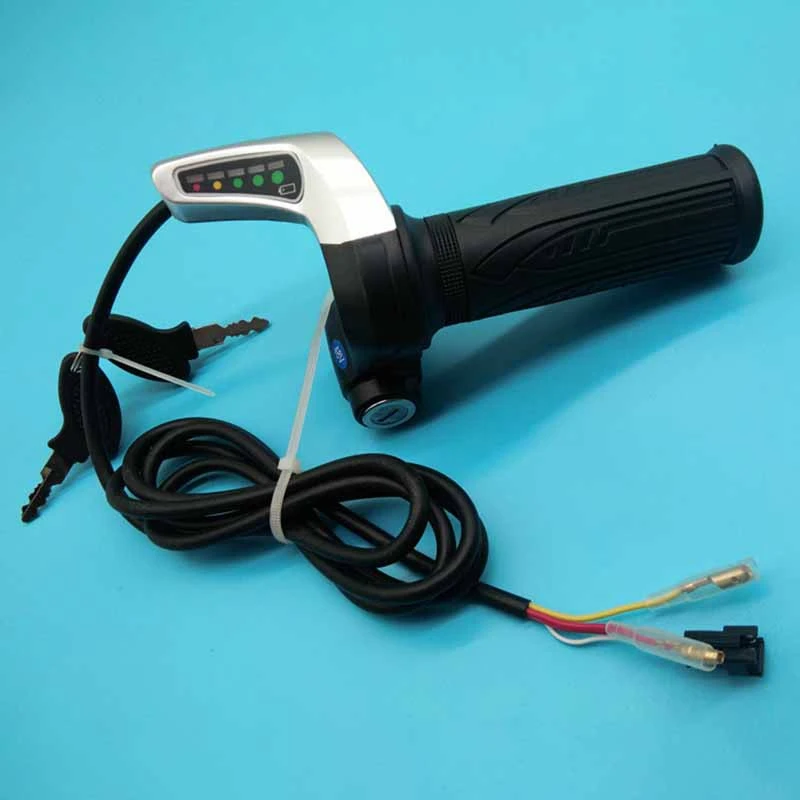 Ebike Throttle 48V Electric Bicycle Throttle Handle Accelerator, Throttle Grip Electric Scooters with Lock