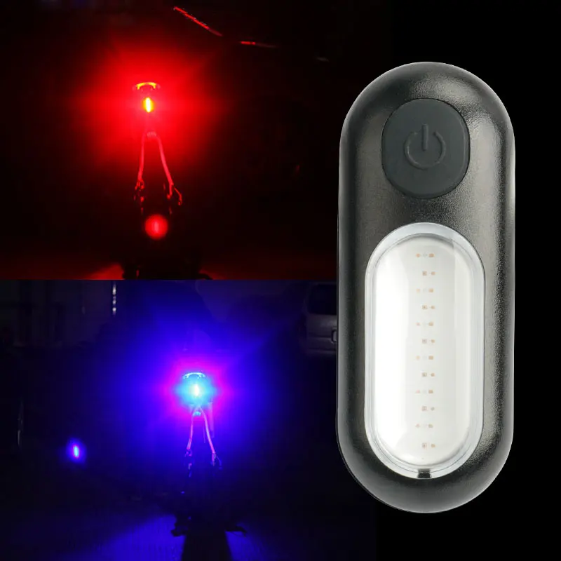 Deemount Dual Light for Bicycle Rear View Warning 5 Mode LED COB Rechargeable Lamp Latern Seatpost and Belt Mount W/ Mode Memory