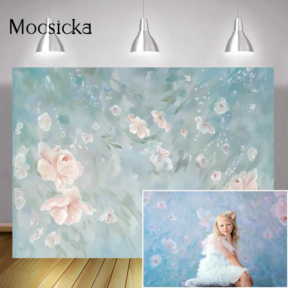 Fondo de fotografía con textura de flores abstractas, fondo de retrato de cumpleaños para bebés recién nacidos y niños, estudio de arte para mujeres embarazadas