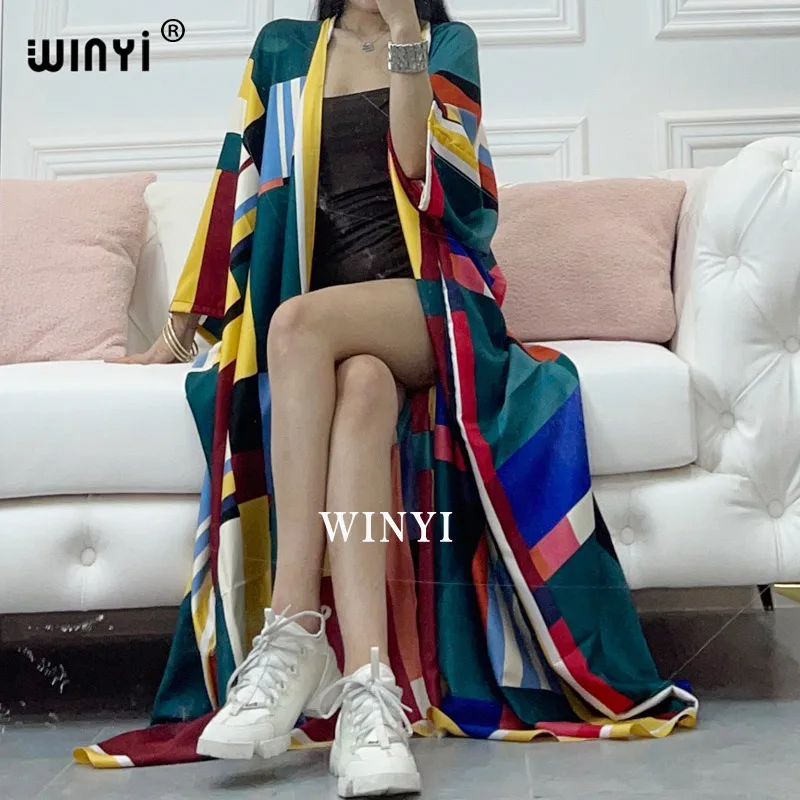 America turkey Summer Women Cardigan فستان زهري maxi robe femme beah sexcy Boho Maxi African Holiday Batwing Sleeve TWILL Robe