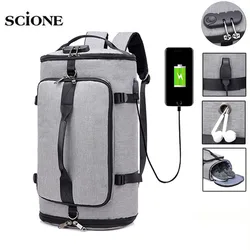 Zaino da palestra antifurto USB borse Fitness Gymtas borsa per uomo allenamento Sport Tas viaggi Sac De Sport sacco per Laptop all'aperto XA684WA