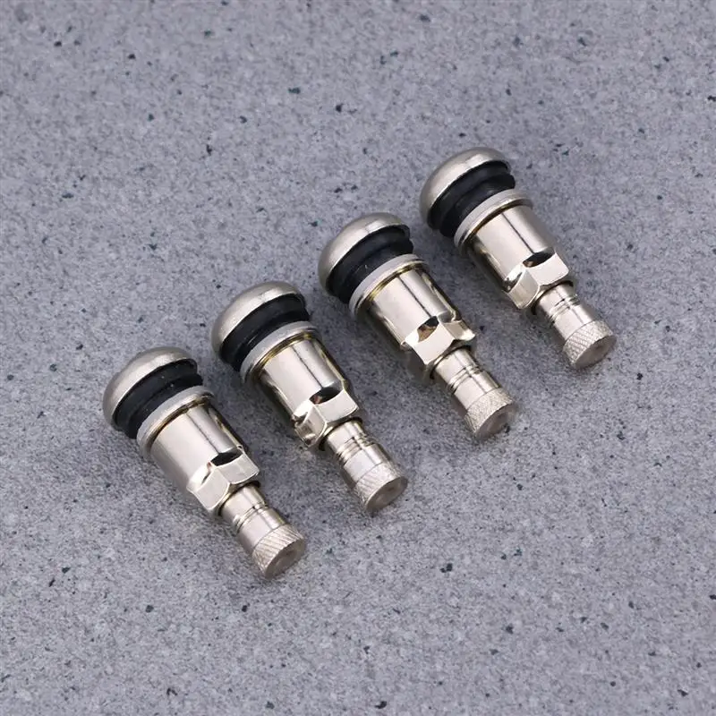 4pcs Snap In Tire Stainless Steel Tire Car Tire Vehicle Tire Valves Tyre Stem Air Valve Caps нипель автомобильный